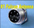 Falcon Products 8 Pin Microphone Panel Jack Plug for Amateur Ham Radios