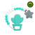 Cactus Teether Silicone Baby Teething Toys with Pacifier Clip Holder BPA Free Freezer Safe