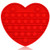 Push Pop Fidget Toy Push Pop Bubble Sensory Fidget Toy Silicone Pop Bubble Sensory Silicone Toy Simple Dimple Autism Special Needs Stress Reliever -Red-Heart-
