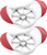 Utopia Kitchen 2 Pack Apple Slicer - Corer - Divider - Cutter - Wedger Tool -Red-