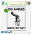 Go Ahead and Make My Day Gun Vinyl Car Bumper Window Sticker 4" x 5"