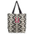 Cathy's Concepts Personalized Ikat Parchment Jute Tote Bag Monogrammed Letter X Black