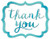 Amscan "Thank You" Stickers  Robin's-egg Blue