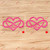 Double Infinity Symbol Love Heart Decal Sticker Vinyl - 2 Pack Hot Pink 4 Inches - for Car Boat Laptop No Background