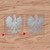 Polish Eagle Polska Poland Decal Sticker Vinyl Coat of Arms Herb Polski - 2 Pack Silver 4 Inches - for Car Boat Laptop 02031