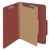 Smead Pressboard Classification File Folder with SafeSHIELD Fasteners, 1 Divider, 2" Expansion, Letter Size, Red, 10 per Box (13775)