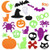 Halloween Foam Stickers 300PCS Glitter Foam Stickers Halloween DIY Self-Adhesive Craft Stickers with Pumpkin Ghost Design for Halloween Party Decorations