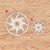 Tribal Sun Round Vinyl Decal Sticker - 2 Pack White 3 Inches 5 Inches - No Background for Car Boat Laptop