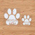 Rescue Mom Dog Mom Paw Print Vinyl Decal Sticker - 2 Pack White 3 Inches 5 Inches - No Background for Car Boat Laptop Cup