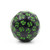 Colorful 60 Sided Polyhedral Dice -D60- - Solid Black Colorwith Green Numbering -35mm- for Dungeons and Dragons DND MTG RPG Poker Casino Replacement with Grey Waterproof Bag