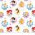 Disney Princesses in Wreaths Fabric by Camelot Fabrics and Licensed by Disney, Sleeping Beauty, Cinderella, Belle, Ariel, Snow Wjite (1 Yard)