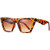 SeeBand Vintage Cat Eye Sunglasses for Women Oversize Square Fashion Sunglasses -Tortoise-Gradient Brown Lens-