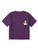 Romwe Women's Casual Figure Graphic Print Short Sleeve T Shirts Tee Tops Purple S
