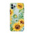 FancyCase Compatible with iPhone 12 Mini -5.4 inch--Flower Pattern Soft Silicone Protective Transparent iPhone 12 Mini Case -Big Sunflowers-