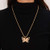 Sttiafay Gothic Opal Hollow Butterfly Lariat Necklace Long Chain Pearl Pendant Necklace Chain Jewelry for Women