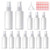 Squish 12pcs Small Spray Bottle 3.4oz-100ml Clear Empty Fine Mist Plastic Mini Travel Bottle Set Refillable Liquid Containers with Funnels and 24pcs Labels -White-