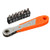 TEKPREM 1-4 Mini Ratchet Wrench Screwdriver Bit Set with Small Low Profile Ratchet Driver Handle and 7-Piece Torx Phillips  and  Flathead Multi Bit Sets