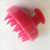 Hair Shampoo Brush Scalp Care with Soft Silicone Scalp Massager Red