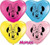 Minnie Mouse Face Assorted Qualatex 6 Heart Shaped Latex Balloons x 10 by Mickey  and  Minnie Mouse