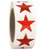 1" Metallic Red Star Shape Foil Sticker Labels 500 Labels per Roll 1 Roll 1 Inch Diameter