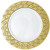 Imperial Collection Plastic Salad Plates with Gold Rim - 7.25" - White - Pack of 10