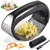 Garlic Press Rocker Garlic Mincer Crusher Stainless Steel Garlic Crusher Garlic Mincer Presses Ginger Press Squeezer with Silicone Garlic Peeler  plus Clean Brush  plus Orange Peeler