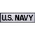 United States Navy USN Tab Embroidered Sew On Patch White Letters