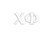 Mallory Holle Officially Licensed Chi Phi 6" x 3" Window Decal - White