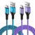 USB C Cable 3A Fast Charging 2Pack 6FT Nylon Type C Charger Cord for Galaxy S21 Ultra S20 FE Note 20 S10 S9 S8 Plus A01 A12 A11 A10e S10e A21 A20 A50 A51 A52 5G A71LG V30 V20 K51 Stylo 5MotoGoogle