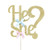 He or She Cake Topper Gold - Gender Reveal Party  and  Baby Shower Decoration
