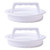 lasenersm 2 Pieces Burger Press Hamburger Press Burger Patty Maker Burger Patty Maker Hamburger Patty Molds for Stuffed Burgers Sliders Regular Beef Burger White