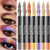 LSxia 7 Colors Glitter Eyeshadow Stick Colorful Set Shimmer Glitter Pearl Cream Eye-Shadow Stick Metallic Eyeshadow Crayon Shiny Colored Long Lasting Sticks Eyeshadow Pen Eye Makeup -Set B