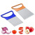 2Pcs Slicer Meat Slicer Food Slice Assistant Onion Holder Slicer Kitchen Gadgets kitchen Utensil Holder - Stainless Steel Vegetable Holder Cutting Kitchen Gadget Onion Peeler