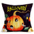 Fukeen Halloween Animals Cat and Mouse Throw Pillow Covers Colorful Pumpkin House Funny Pillow Cases Cushion Cover Cotton Linen Square 18x18 Inch Home Party Decor Pillowcase for Sofa Couch