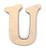 Gocutouts 12" Wooden Letter U Cutouts Unfinished Wooden Letters Style #3 -12''-