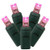Vickerman 100 Count Single Mold Wide Angle LED Light Set with Green Wire, Pink