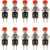 Willwin 10pcs PBS-110 PBS-105B Mini Micro Push Button Lockless Momentary ON-Off Switch Red -Normally Open-