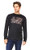 Mossy Oak Men's Break Up Country American Flag Printed Long Sleeve Active Crew Neck Camo T-Shirt -Black Flag XX-Large-