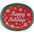 Creative Converting Classic Santa Oval Plates Red