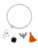 Cousin DIY Create Your Own - Halloween Pumpkin Bracelet Bangle Kit Silver Orange