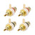 uxcell RCA Female Panel Mount Chassis Socket Jack Connector for Amplifier Audio Terminal RCA Plug 4pcs