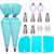 Piping Bags and Tips Set Cake Decorating Supplies for Baking with Reusable Pastry Bags and Tips Standard Converters Silicone Rings Cake Decorating Tools for Cookie Icing Cake Cupcake