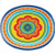 Creative Converting Painted Pottery Oval Plates 10" x 12" Multi-colored