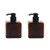 2Pcs 250ml-8.4oz Lotion Pump Dispenser Bottle Travel Containers Square Plastic Empty Refillable Cosmetic Pump Bottle For Shampoo Shower Gel Hand Wash -Brown-