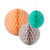 Talking Tables Decadent Dec's Silk Honeycomb Decorative Baubles -3 Count- Multicolor
