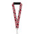Buckle-Down Lanyard - Mickey Mouse Poses Scattered Red-Black-White
