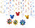Diseny Mickey Mouse and Friends Party Foil Hanging Swirl Decorations - Spiral Ornaments -12 PCS-- Party Supply Party Decorations