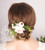 Kercisbeauty Boho Bridal Dusty Pink White Rose Flower Hair Comb Wedding Floral Headpiece Prom Girl Cute Hair Clips Women's Handmde Hair Accessories