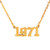 HUTINICE Birth Year Number Necklace Old English Silver Pendant Necklace for Women and Girl Birthday Gift 18 inch Gold Chain Stainless Steel Friendship Jewelry -Gold Color 1989-