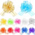 CellCase 6 Inches Diameter Pull Bow Multicolor Large Organza Pull Bow Present Wrapping Pull Bow with Ribbon for Wedding Present Baskets -Multicolor - 12 Pieces-
